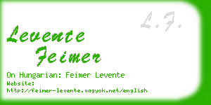 levente feimer business card
